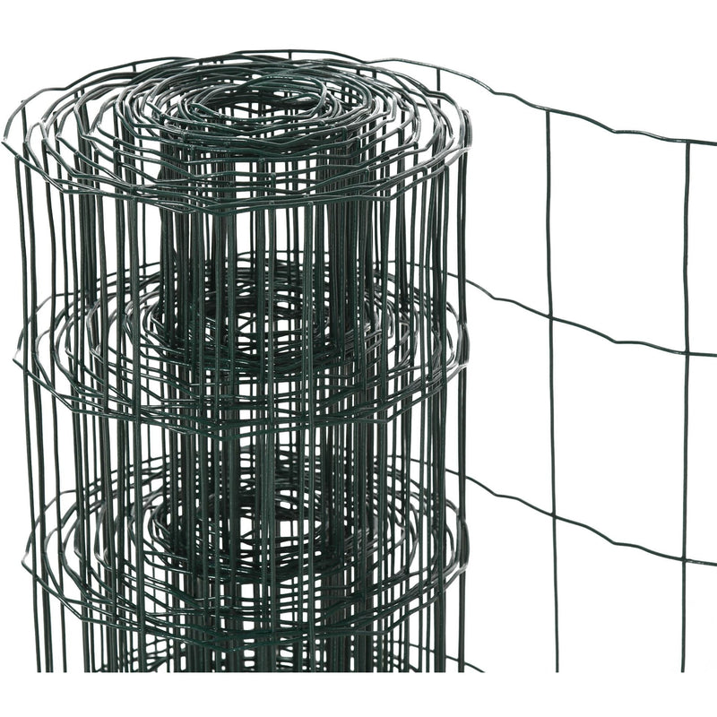 PVC Coated Chicken Wire Mesh, 61cm x 1000cm, Foldable, Green