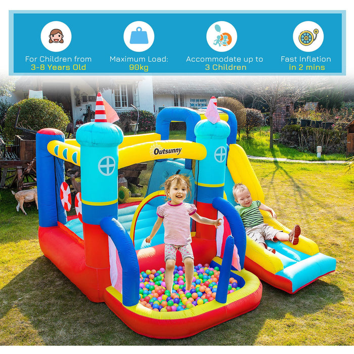 Sailboat Bounce Castle 4 Features 2.65m, Age 3-8