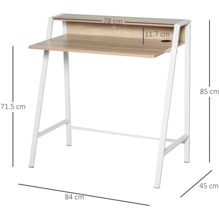 Home Office Computer Desk with Storage Shelf