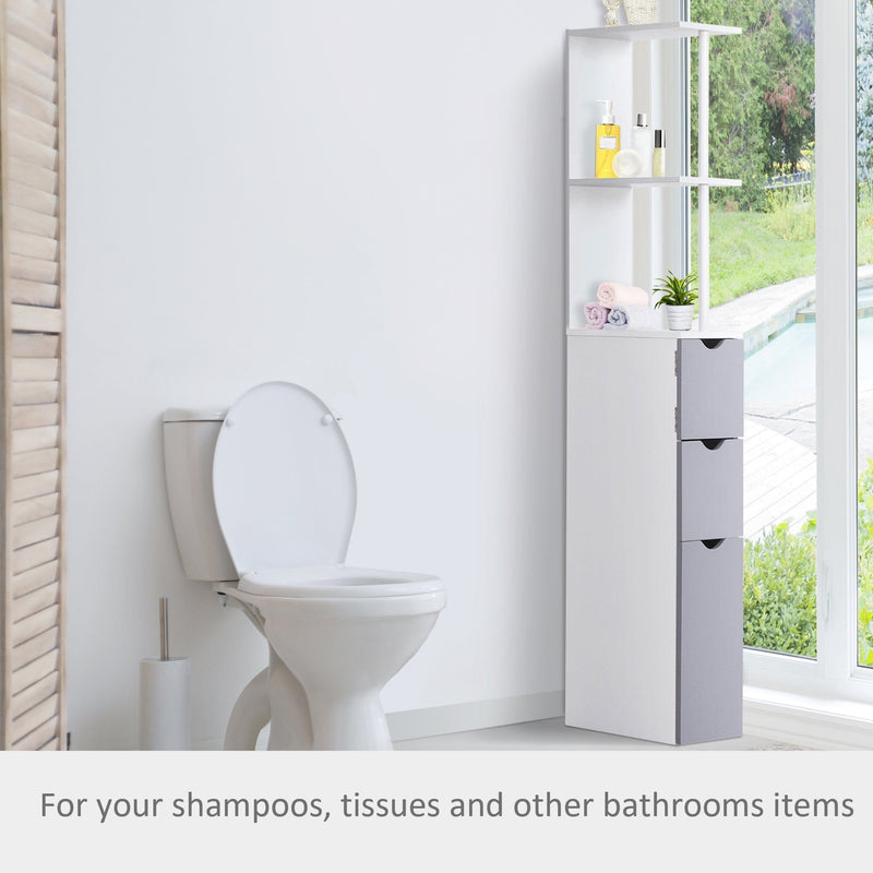 Freestanding Tall Bathroom Cabinet, 15W x 33D x 136.5H cm