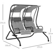 Canopy Swing Seat, Modern Garden Swing Seat, Outdoor Outsunny