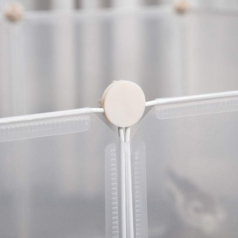 White DIY Guinea Pig Playpen: 12 Panels