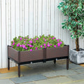 Self Watering Planter Boxes, 50x50x46.5 cm Outsunny