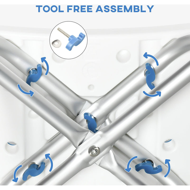 Padded Shower Chair for Elderly/Disabled, Blue