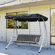 Deluxe 3 Seater Garden Swing Chair with Adjustable Canopy Outsunny