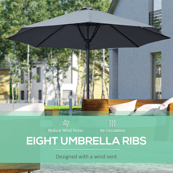 3m Garden Parasol, Grey