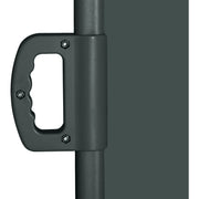 Outsunny 3 x 2m Retractable Sun Side Awning Screen Fence Patio Garden Wall Balcony Screening Panel Outdoor Blind Privacy Divider, Dark Grey Outsunny