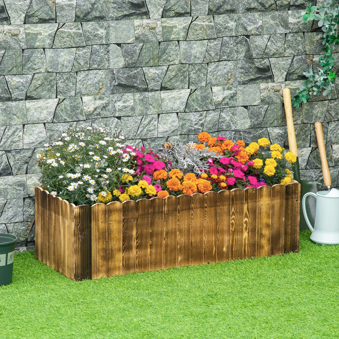 Large Wooden Garden Raised Bed Pot