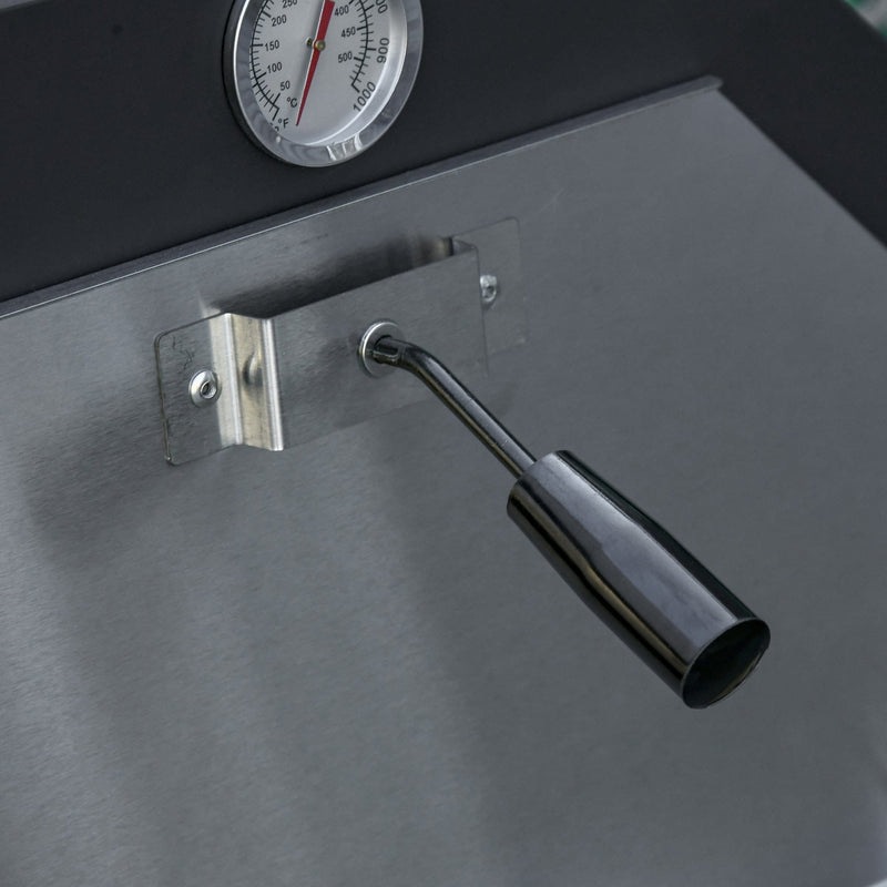 Garden Pizza Oven and Charcoal BBQ Grill Trolley