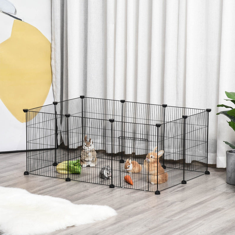 DIY Pet Play Pen, Metal Fence with Door, 22 Pieces
