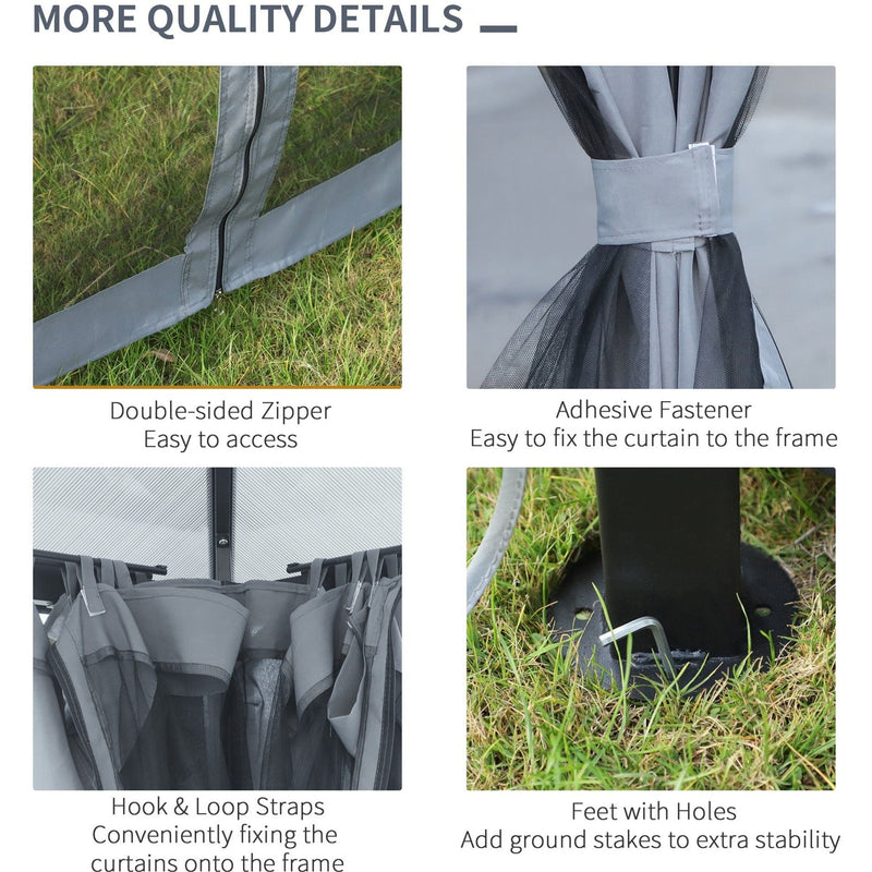 Metal Frame Hard Top Gazebo, Stylish Hot Tub Shelter