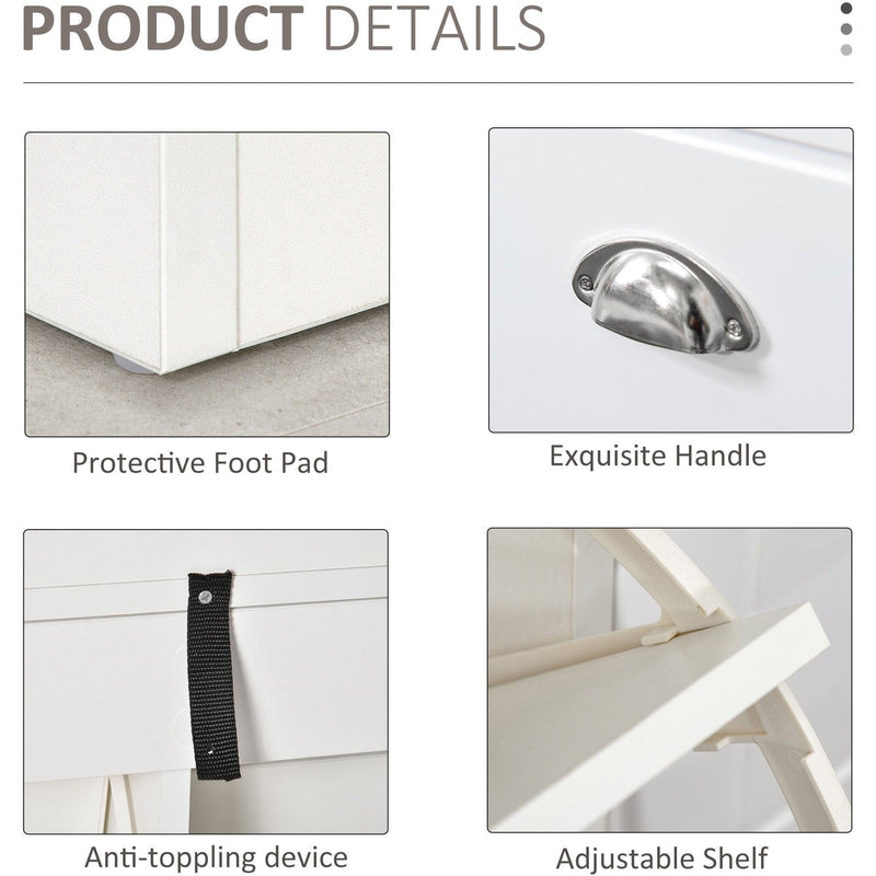 Cushioned Shoe Storage Bench with 2 Drawers For Entryway