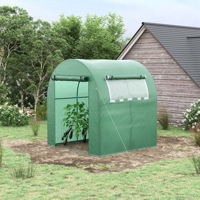 Outsunny Walk In Polytunnel, 1.8x1.8x2m