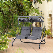 Canopy Swing Seat, Modern Garden Swing Seat, Outdoor Outsunny