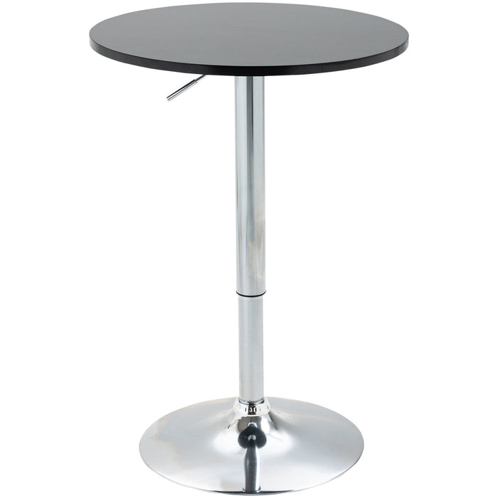 Black Adjustable Round Bar Table