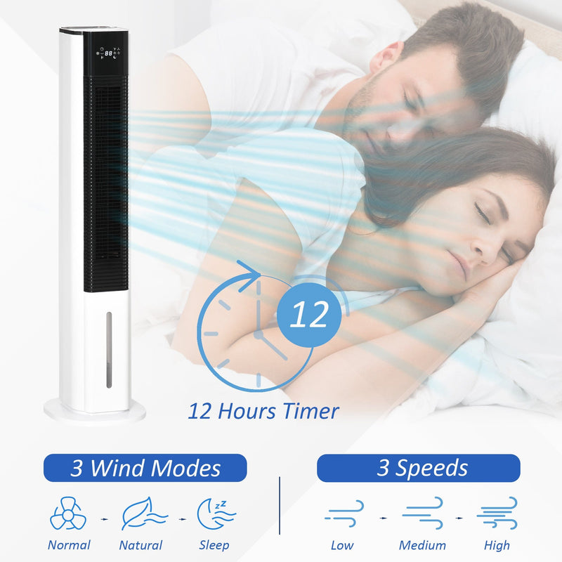42" White Portable Air Humidifier Cooler Homcom