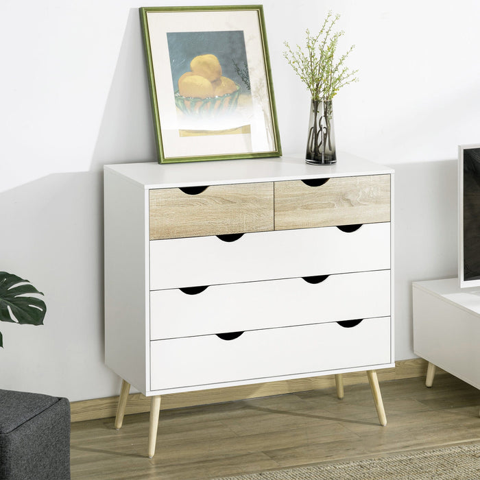 Scandi Inspired 5 Drawer Chest of Drawers