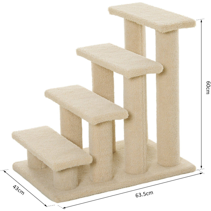 Pet Step Climing Frame - Light Brown