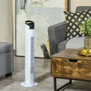 70° Oscillating Tower Fan with Remote, 3 Speed, 7.5h Timer Homcom
