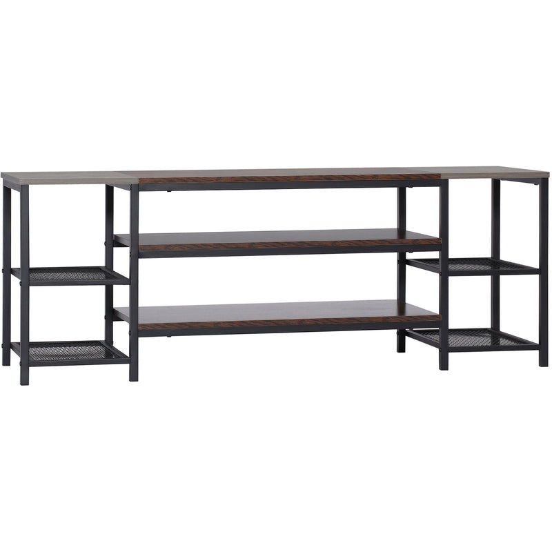 TV Unit for TVs up to 65", Shelves, Brown/Grey