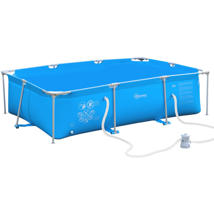 8ft Steel Frame Pool Set, Filter Pump, Rust Resistant