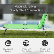 Folding Sun Lounger With Face Hole Outsunny