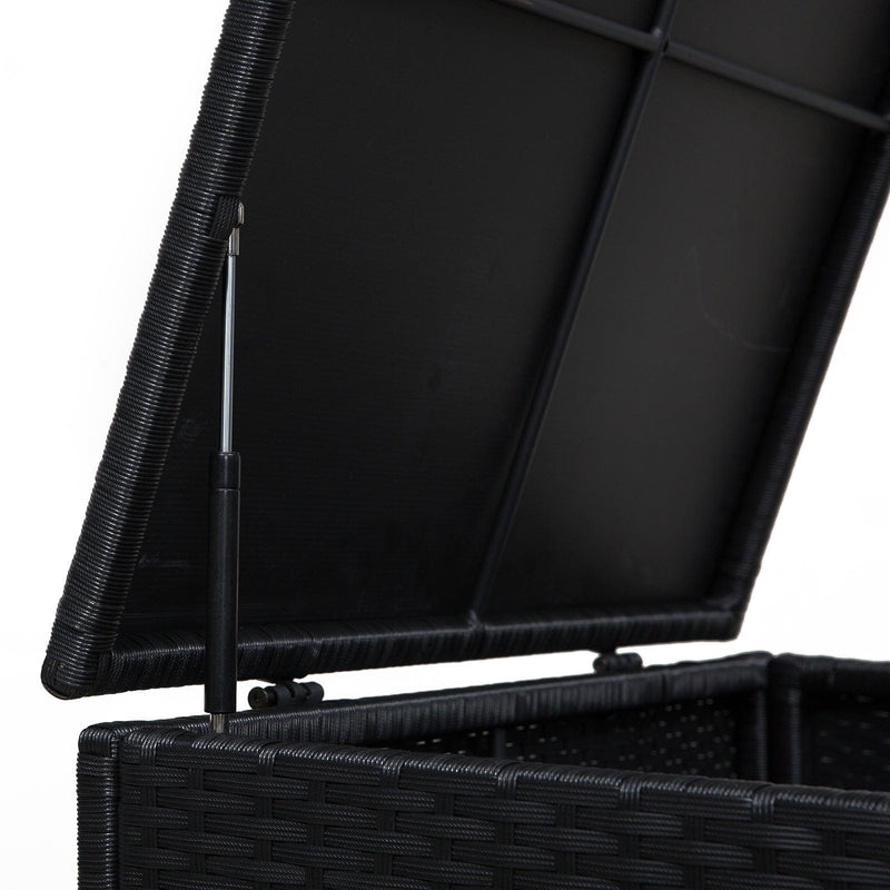 4 Seater Rattan Sofa Set with Storage Table & Cushions