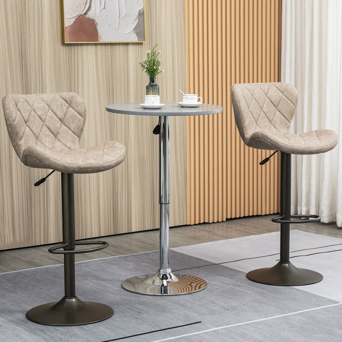 Adjustable Height Barstools Set of 2, Diamond Back Design