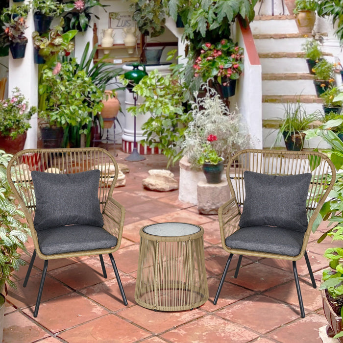 Modern Wicker Bistro Set