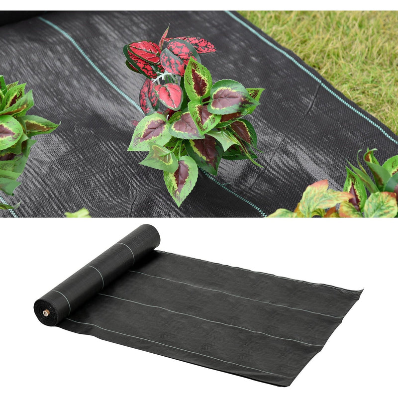 Landscaping Fabric, Heavy-Duty Weed Barrier, 2x50m