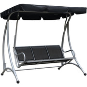Deluxe 3 Seater Garden Swing Chair with Adjustable Canopy Outsunny