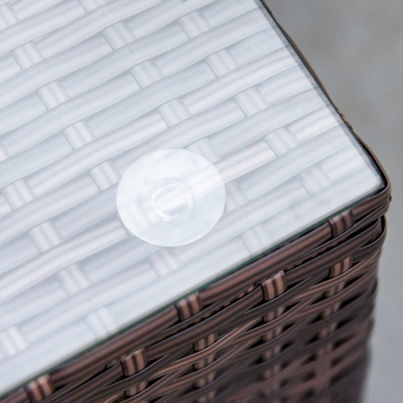 4 Seater Outdoor Rattan Sofa Set with Coffee Table, Cushions