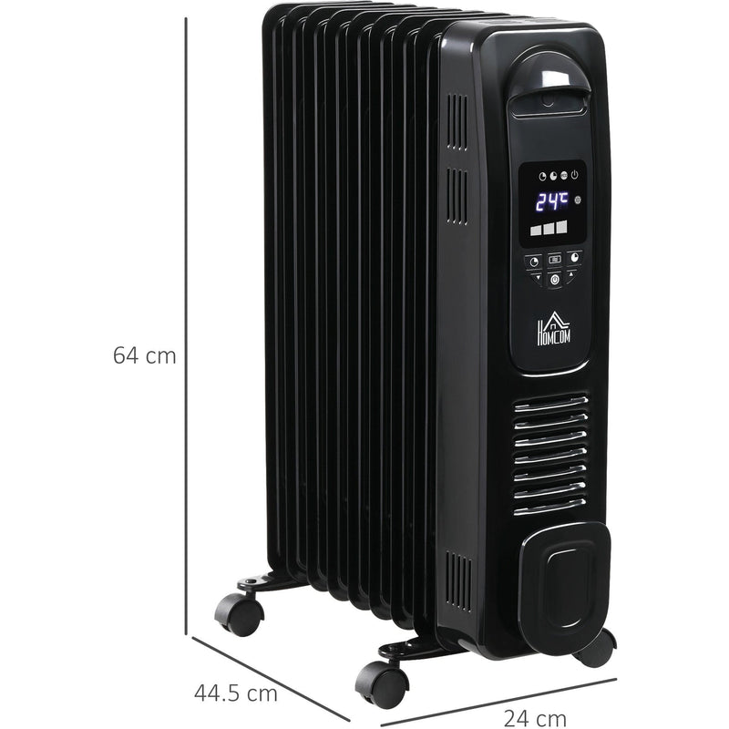 Oil Filled Radiator, LED Display, 3 Settings, Remote, 2180W