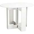 Small Round White Drop Leaf Table Homcom