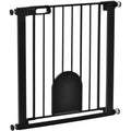 PawHut 75-82cm Black Pet Safety Gate PawHut