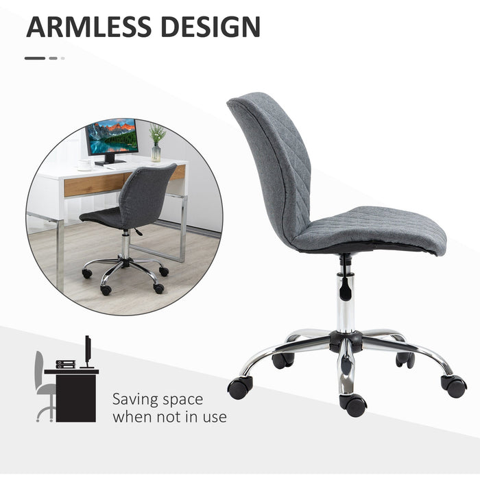 Linen Office Task Chair Grey