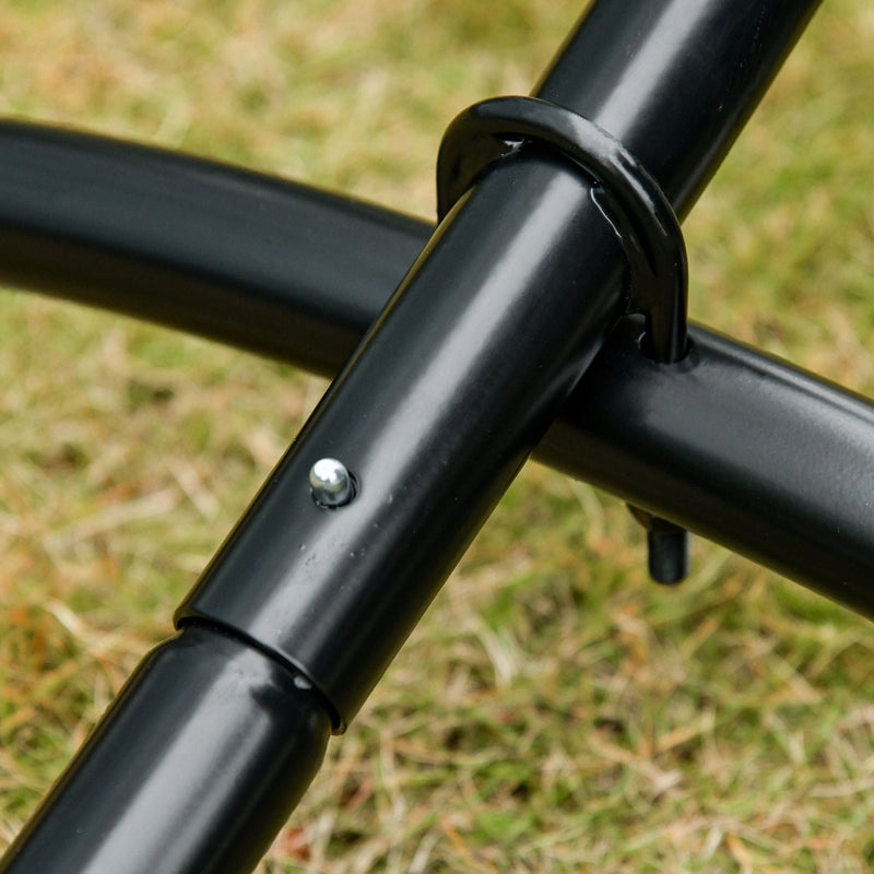 Hammock Stand for Indoor or Garden Use No Trees Needed Metal Frame Black Outsunny
