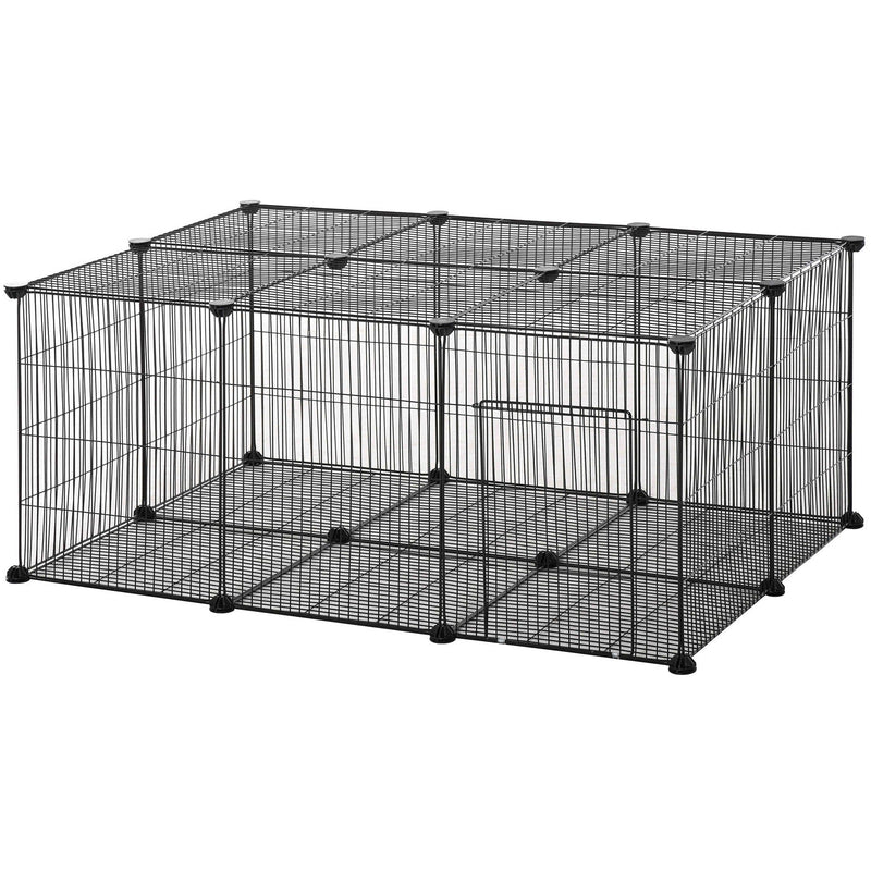 DIY Pet Play Pen, Metal Fence with Door, 22 Pieces