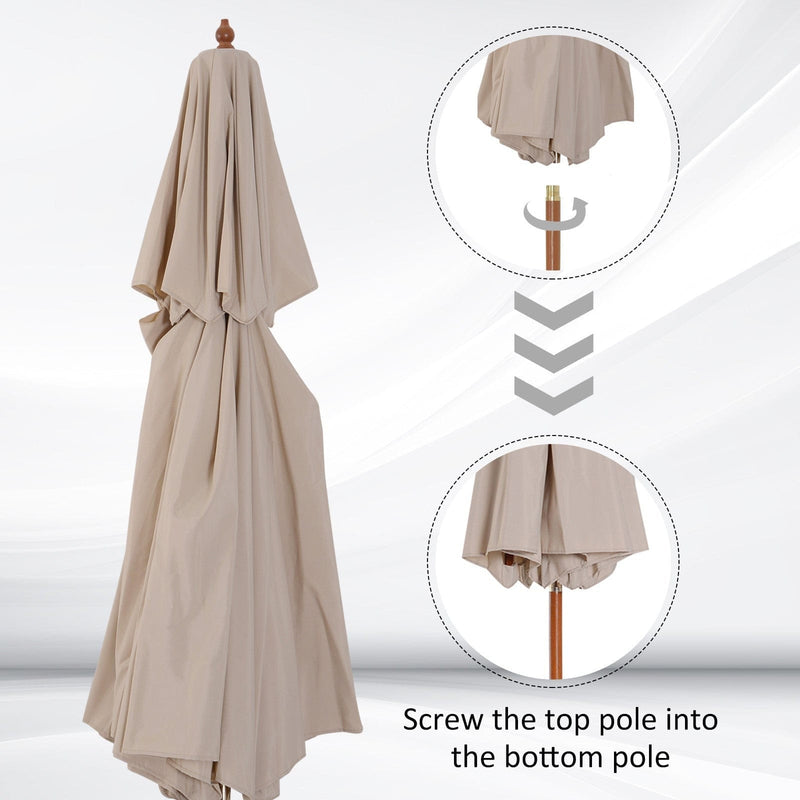 Large Outdoor Umbrella, 2.7m, 2 Tier