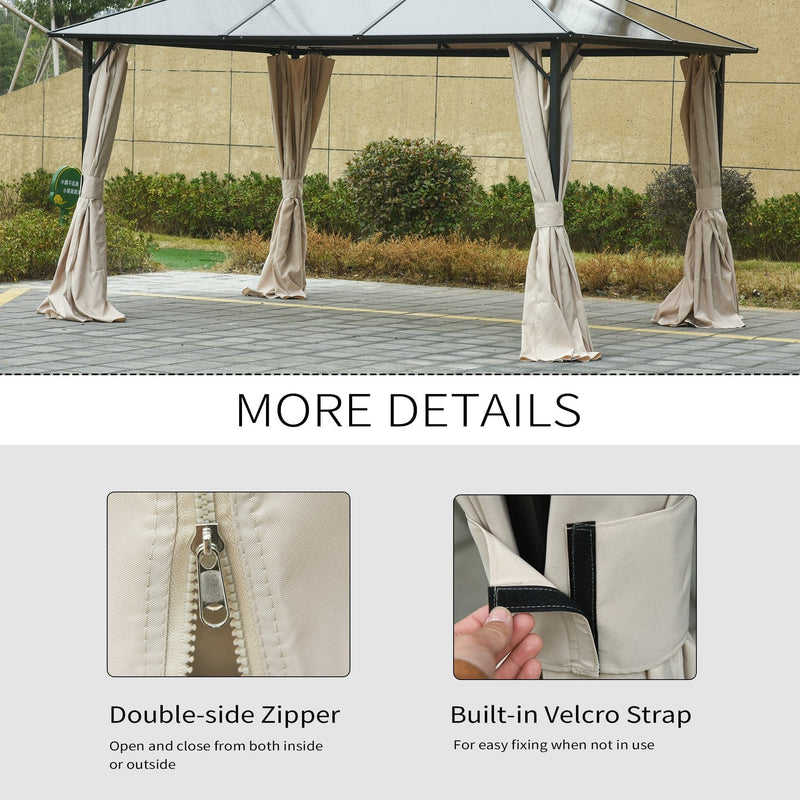 Sides For Gazebo, 4-Pack, Universal, Fits Most 3x4m Gazebo