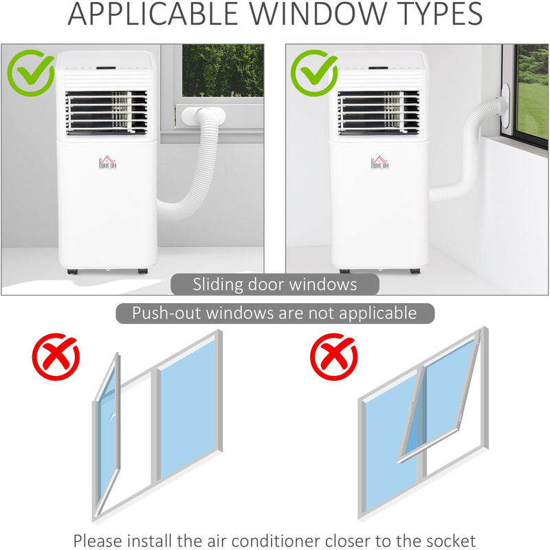 7000 BTU 4-in-1 Portable AC with Timer Homcom