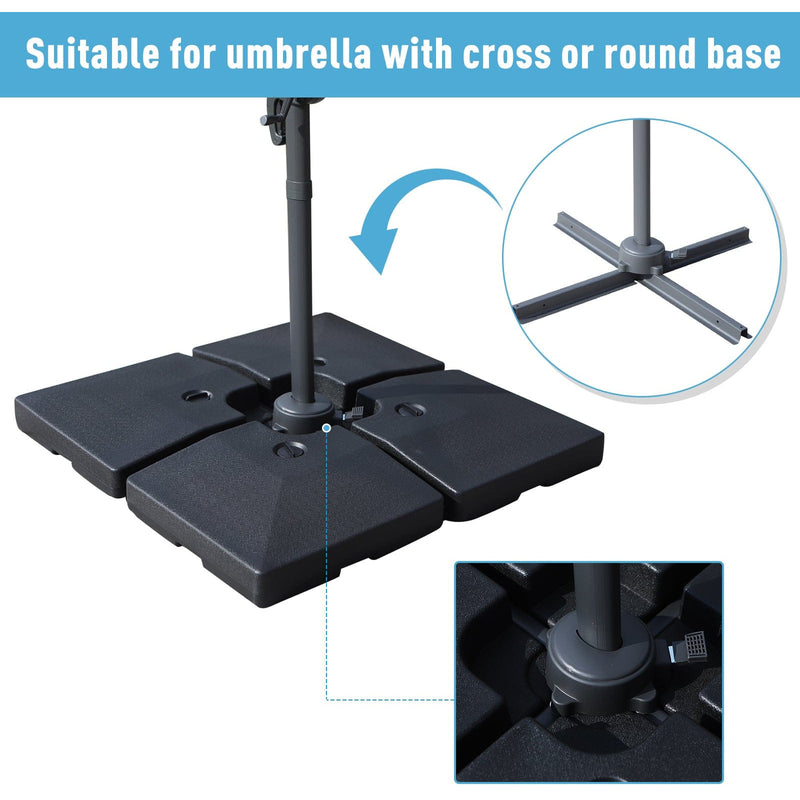 80kg Base Weights for Cantilever Parasol Outsunny