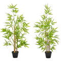 Set of 2 Artificial Bamboo Trees, 120cm, Indoor/Outdoor Homcom