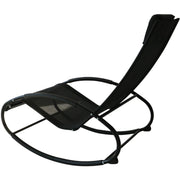 Rocker Sun Lounger With Pillow Outsunny