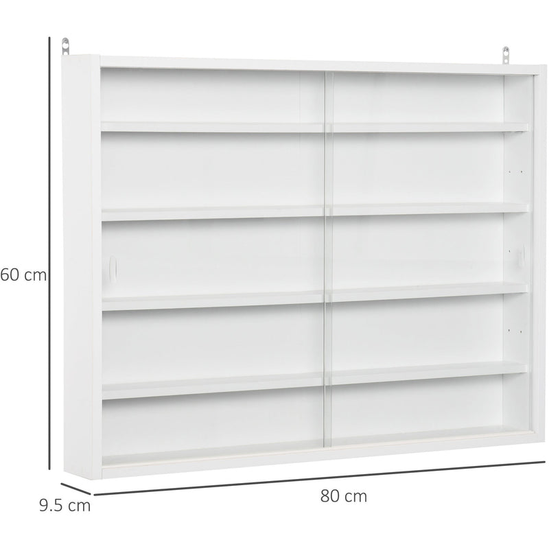 White 5-Tier Wall Display, 60x80cm