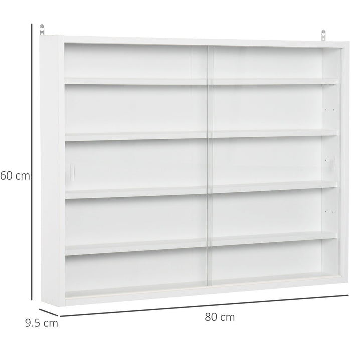 White 5-Tier Wall Display, 60x80cm