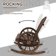 Adirondack Rocking Chair, Carbonized Wood Outsunny