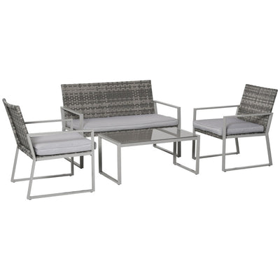4 Seater Outdoor Sofa and Table Outsunny
