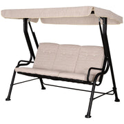 3 Seater Garden Swing Chair Hammock With Canopy, Bed Outsunny