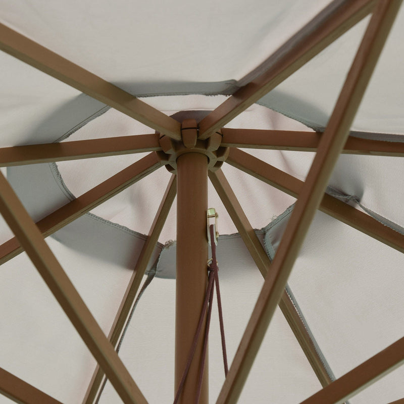 3m Wooden Parasol Outsunny
